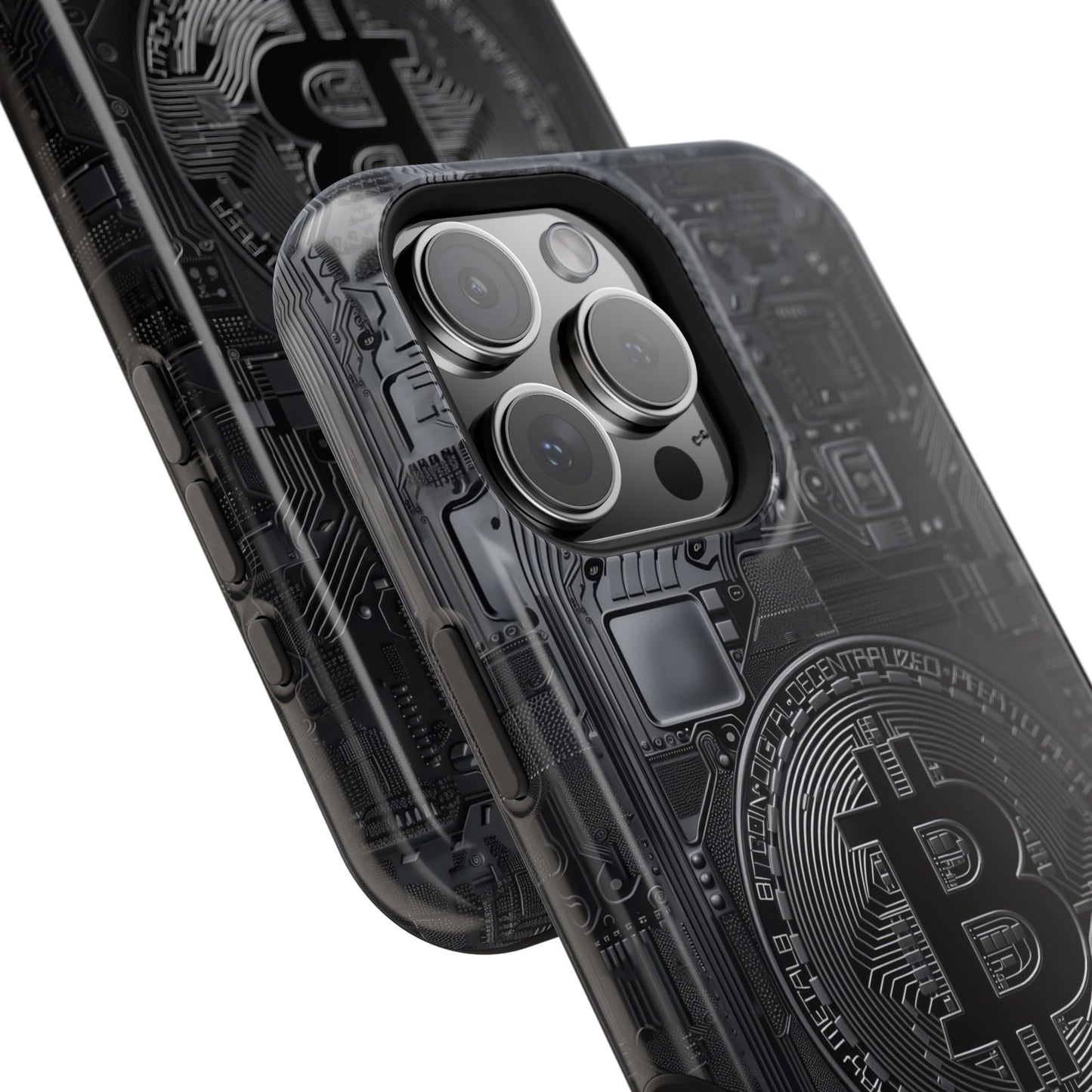 Black Bitcoin Magnetic iPhone Cases - Ideal for Tech Enthusiasts