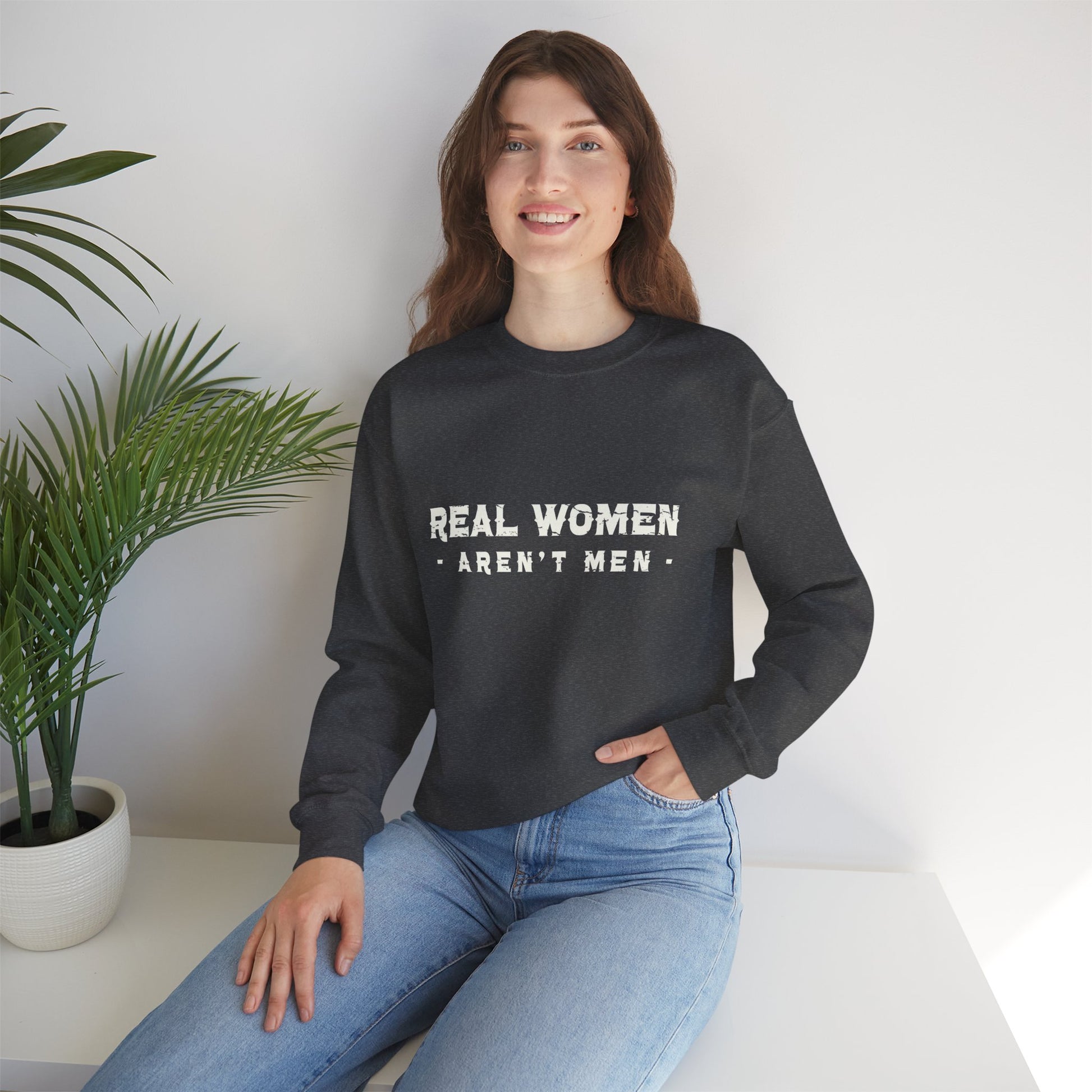 Real Women Unisex Heavy Blend™ Crewneck Sweatshirt 50% cotton and 50% polyester