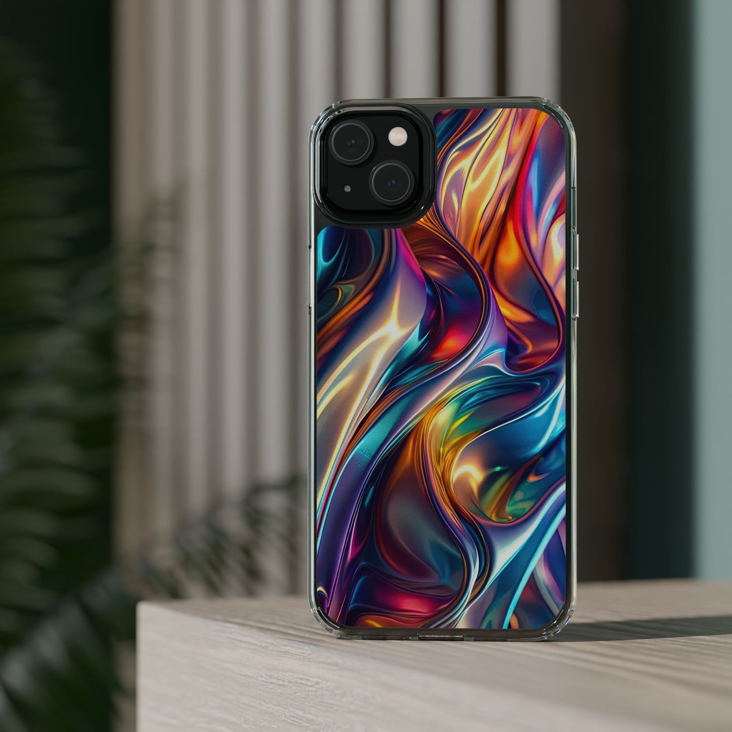 Colorful Clear Case for iPhone – Abstract Art Design