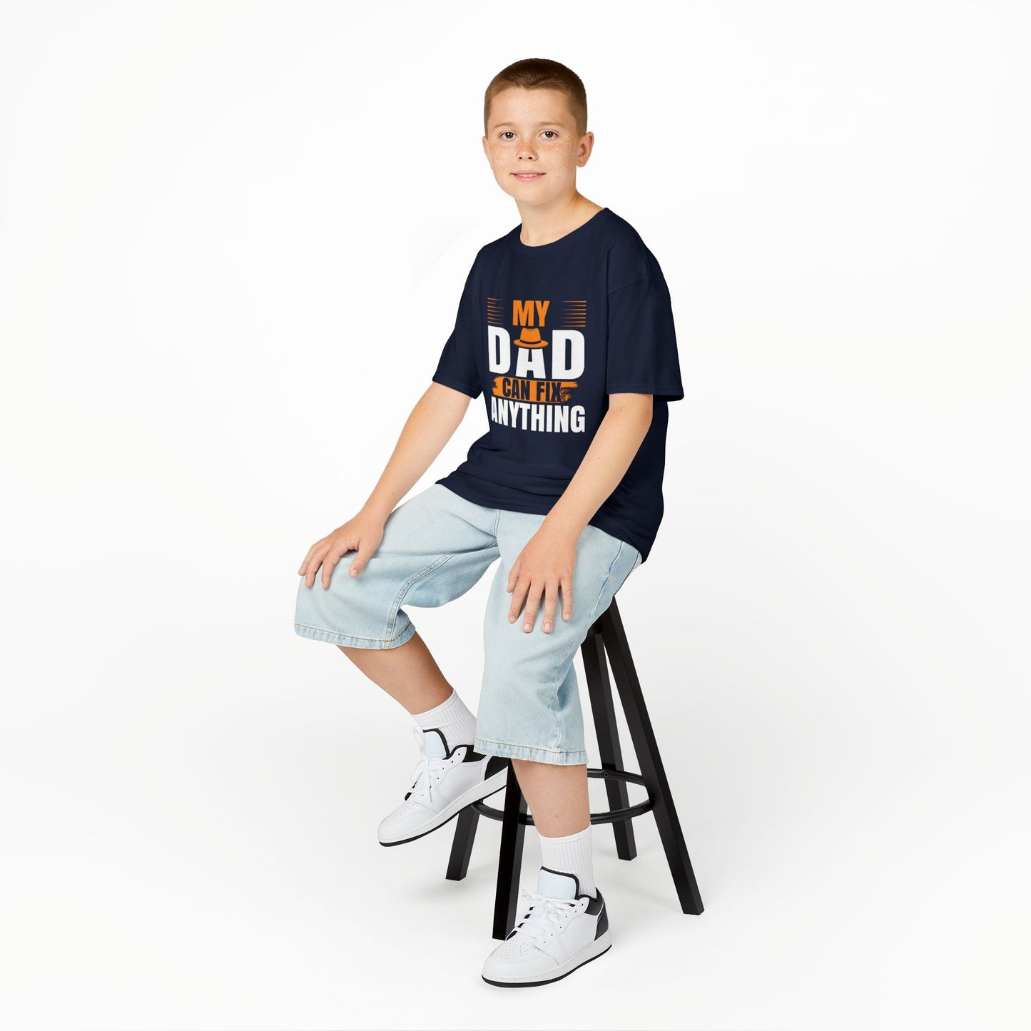 Kids Heavy Cotton™ Tee - 'My Dad Can Fix Anything'
