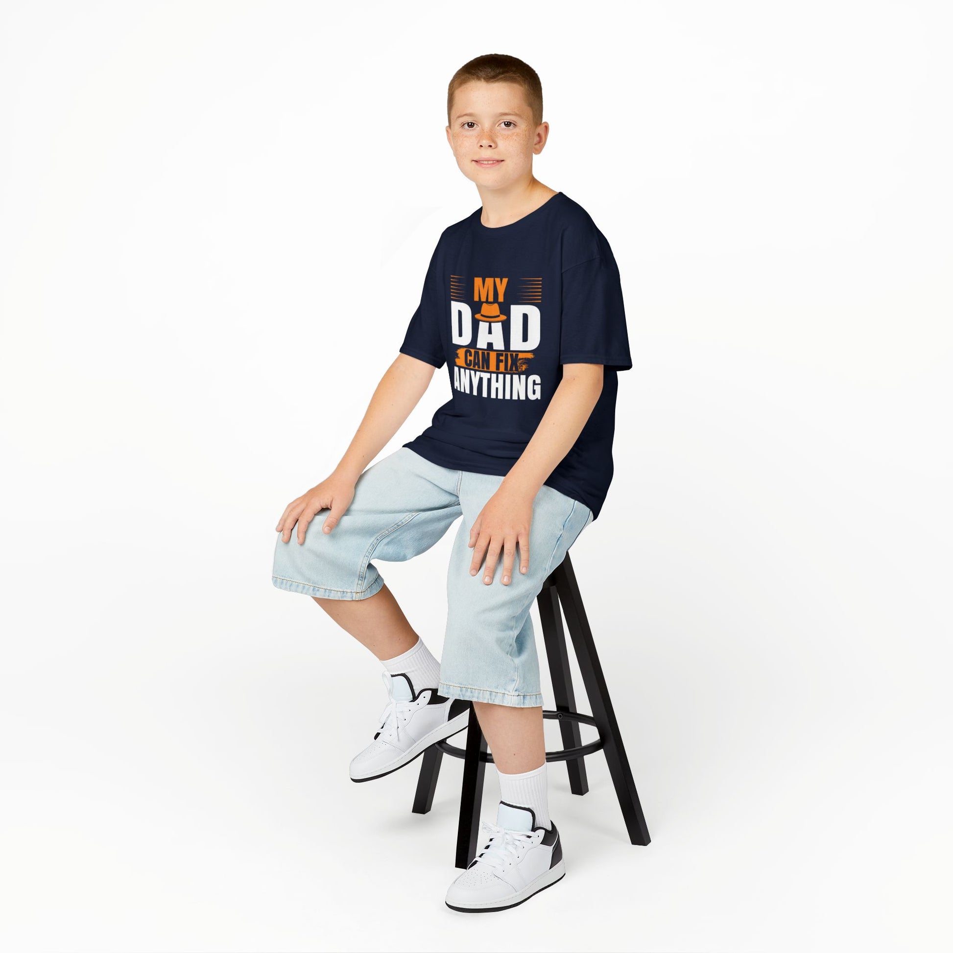 Kids Heavy Cotton™ Tee - 'My Dad Can Fix Anything'