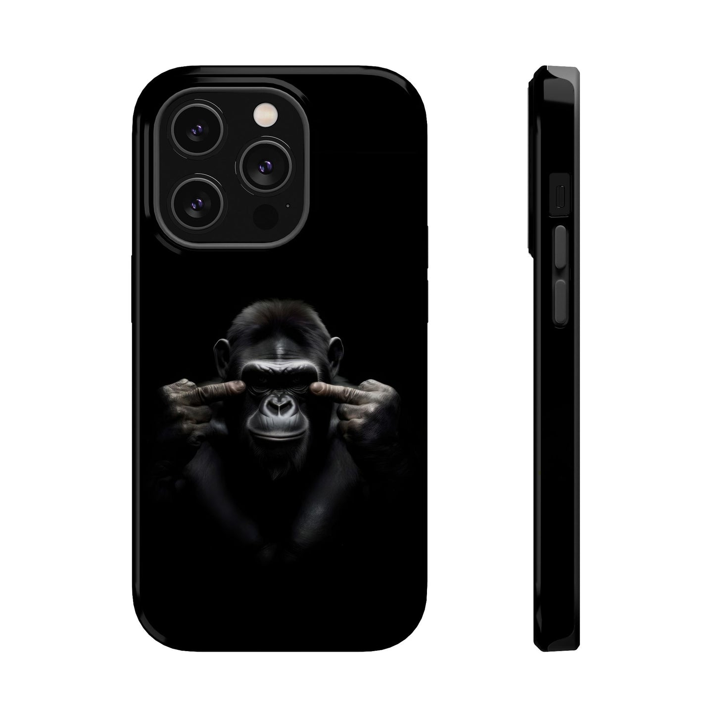 Edgy Gorilla Magnetic iPhone Case, Unique Cell Phone Cover