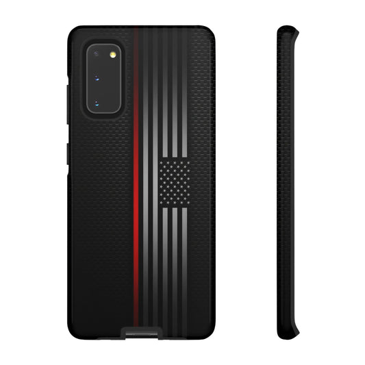 Elegant Patriotic Samsung Phone Case, Thin Red Line Design