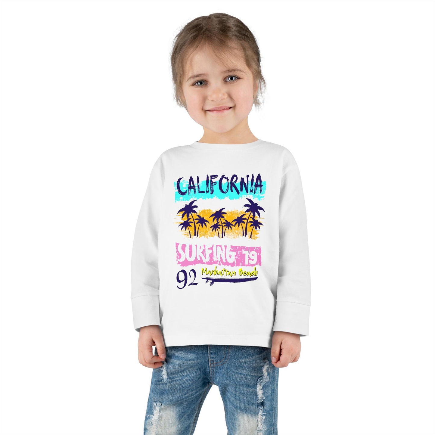 California Surfing Toddler Long Sleeve Tee