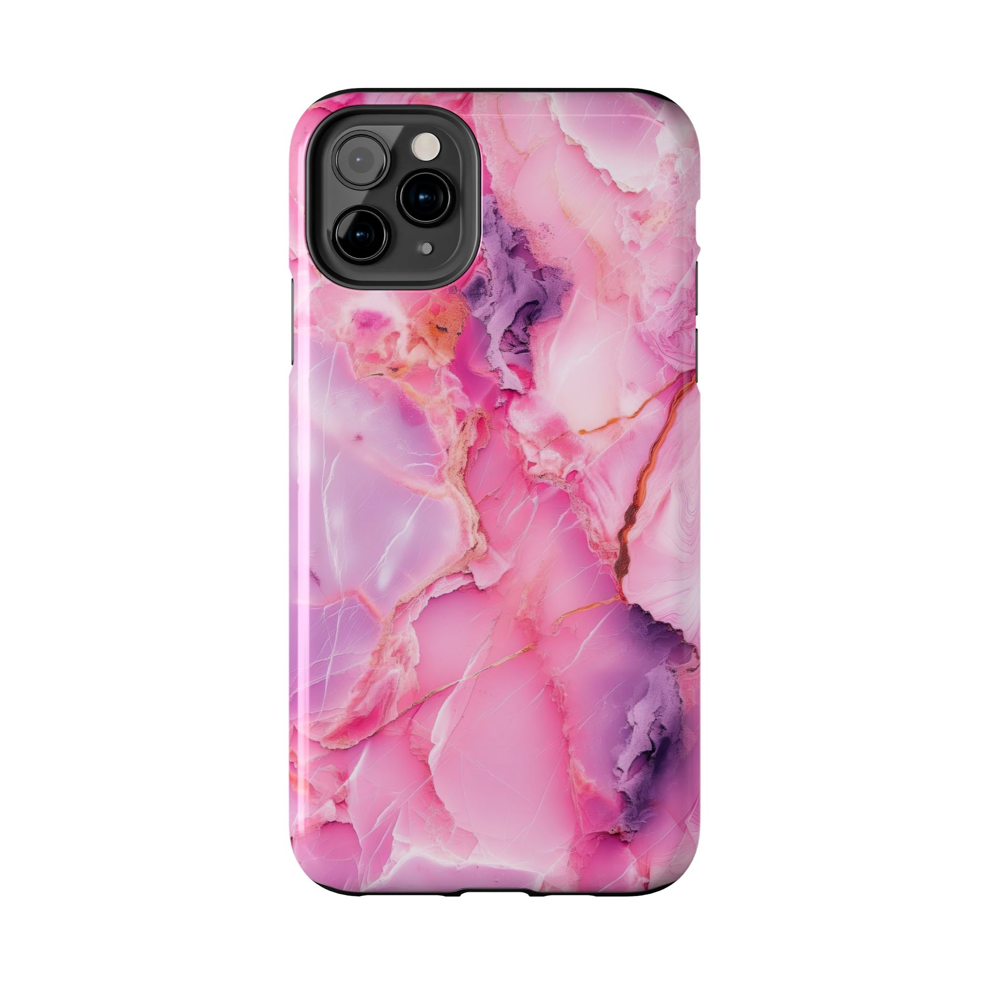 Pink Marble Tough Cases for iPhone, Stylish Protective Covers