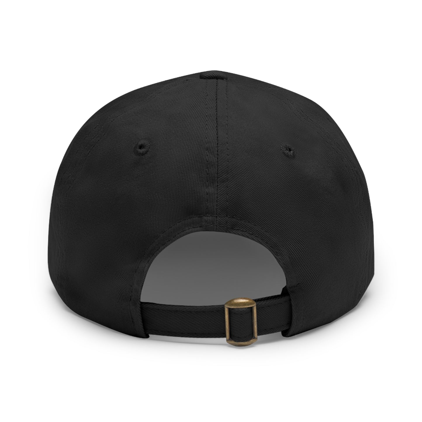 Hike More Worry Less Dad Hat with Leather Patch (Rectangle)