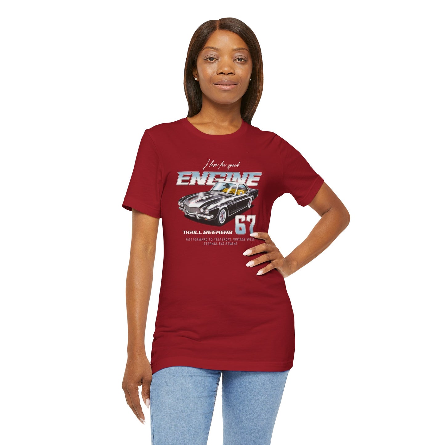 I Live For Speed Engine Unisex Jersey Short Sleeve Tee