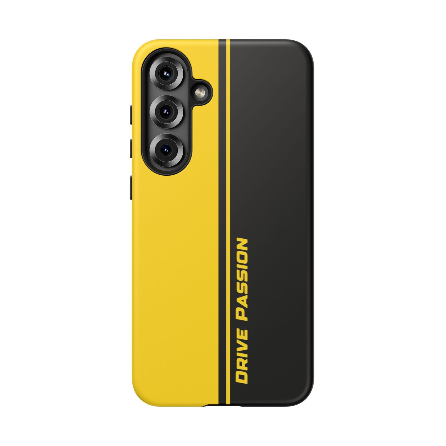 Drive Passion Tough Case – Bold Yellow & Black Design