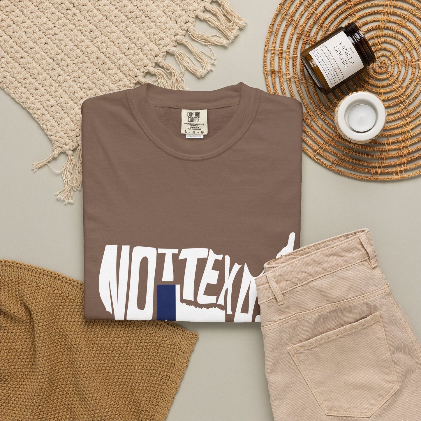 Unisex Garment-Dyed T-Shirt - Texas Graphic Tee - Fun Casual Wear for Texas Lovers
