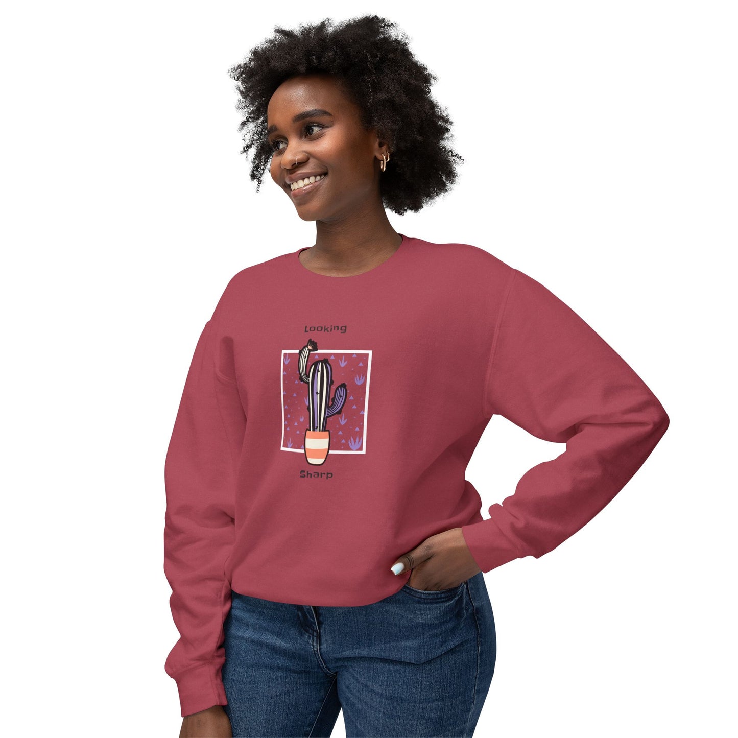 Looking Sharp Unisex Lightweight Crewneck Sweatshirt