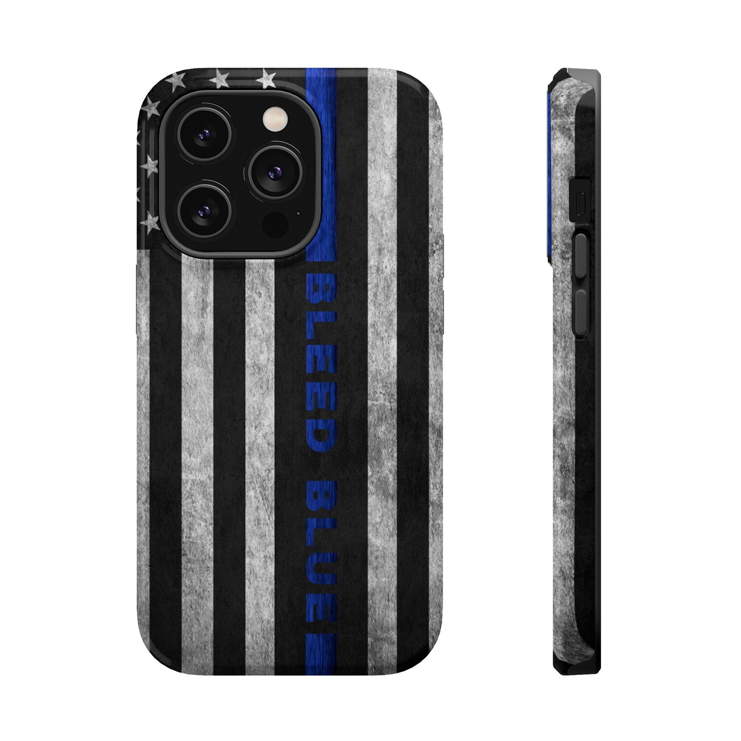 Police Magnetic Phone Cases, Bleed Blue