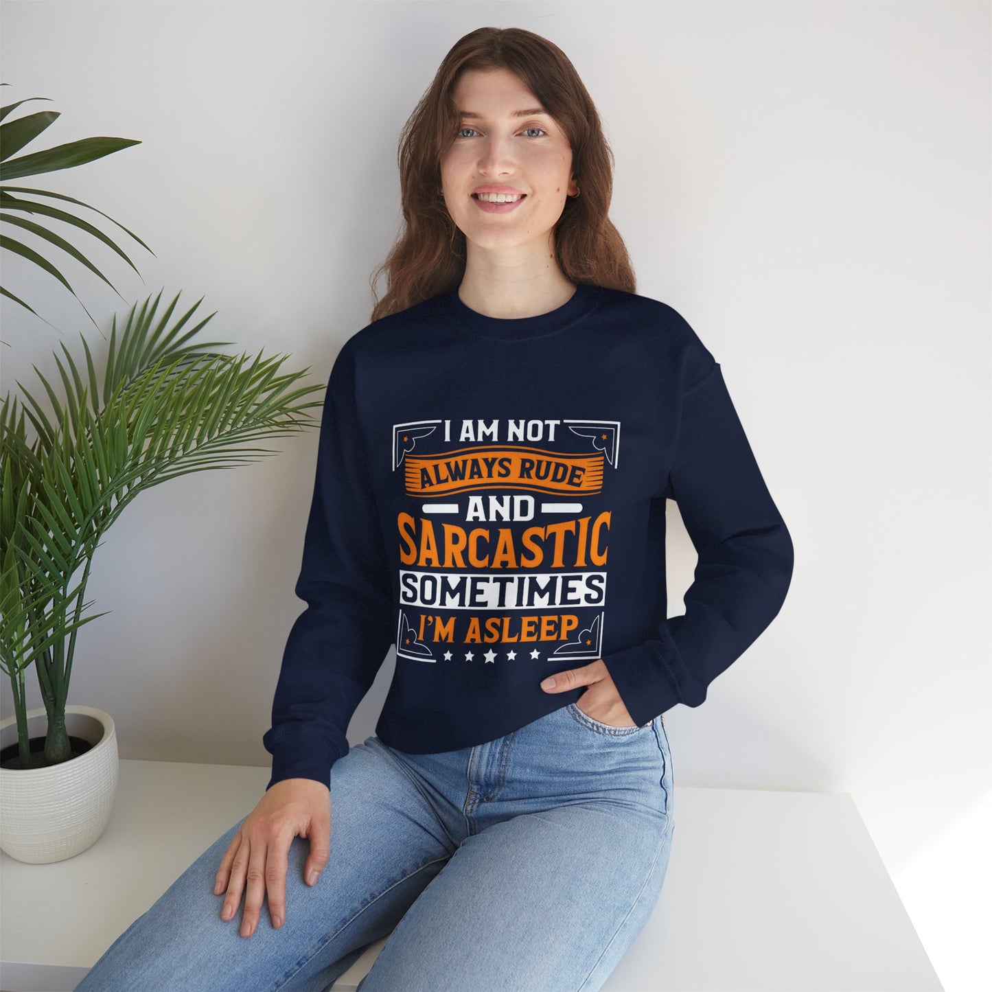 Funny Sarcastic Crewneck Sweatshirt - I'm Asleep