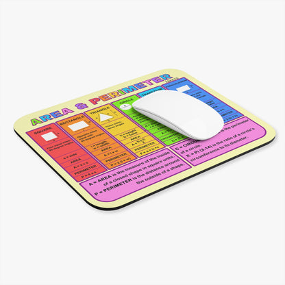 Area and Perimeter Mouse Pad, Educational Geometry Tools for Kids