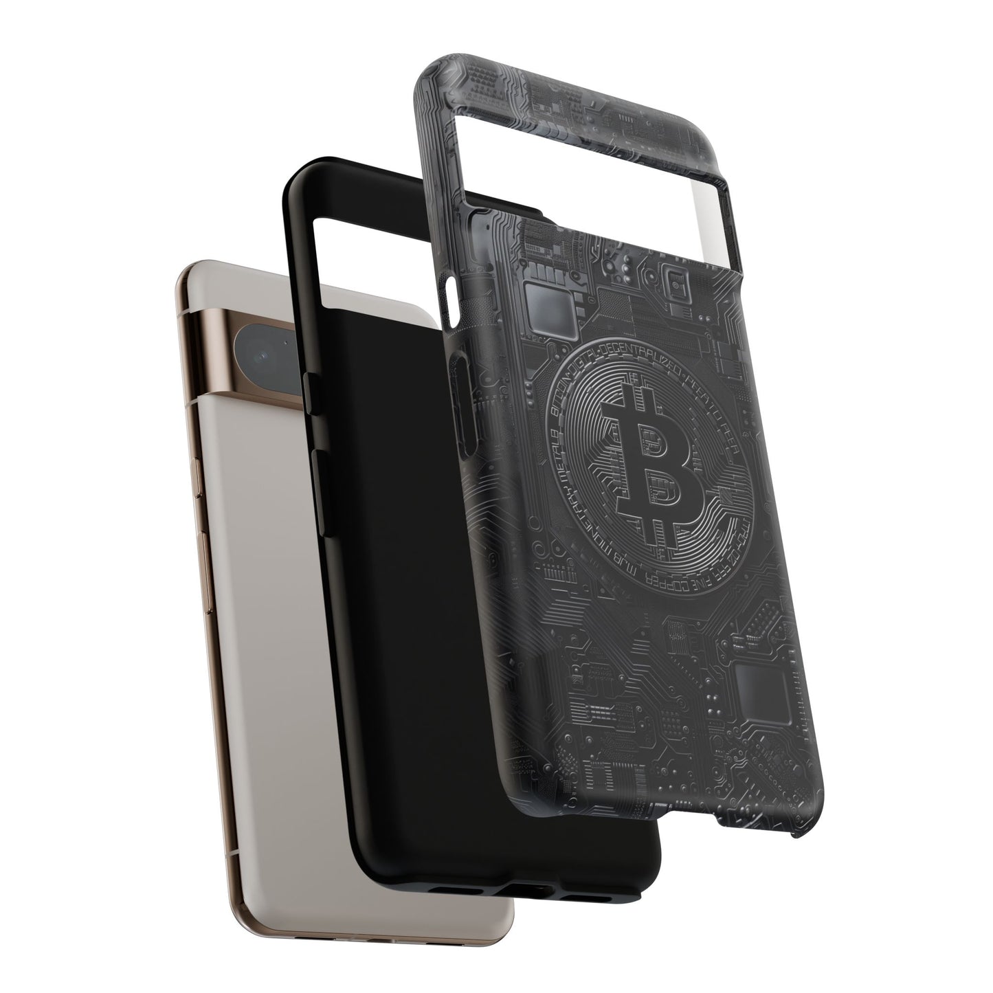 Bitcoin Google Pixel Tough Phone Case, Cryptocurrency Protection Cover