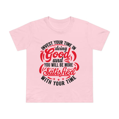 Inspirational Women's Maple Tee – Invest Your Time in Doing Good