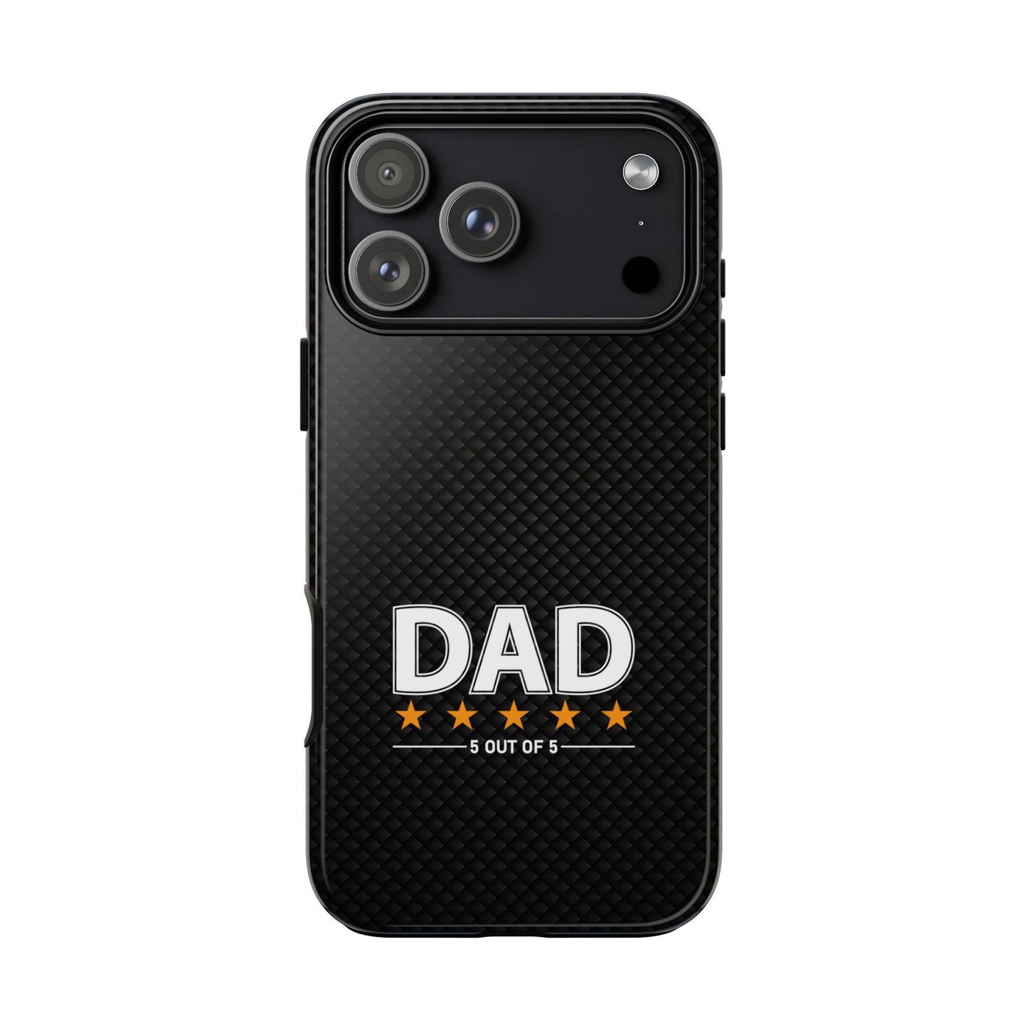 5-Star Dad iPhone Case - Tough Black Cover for Father's Day