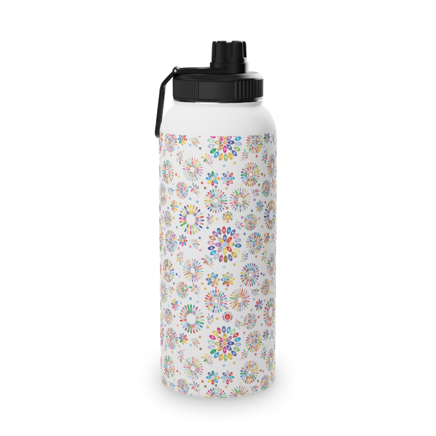 Vibrant Vibes Stainless Steel Water Bottle, Sports Lid