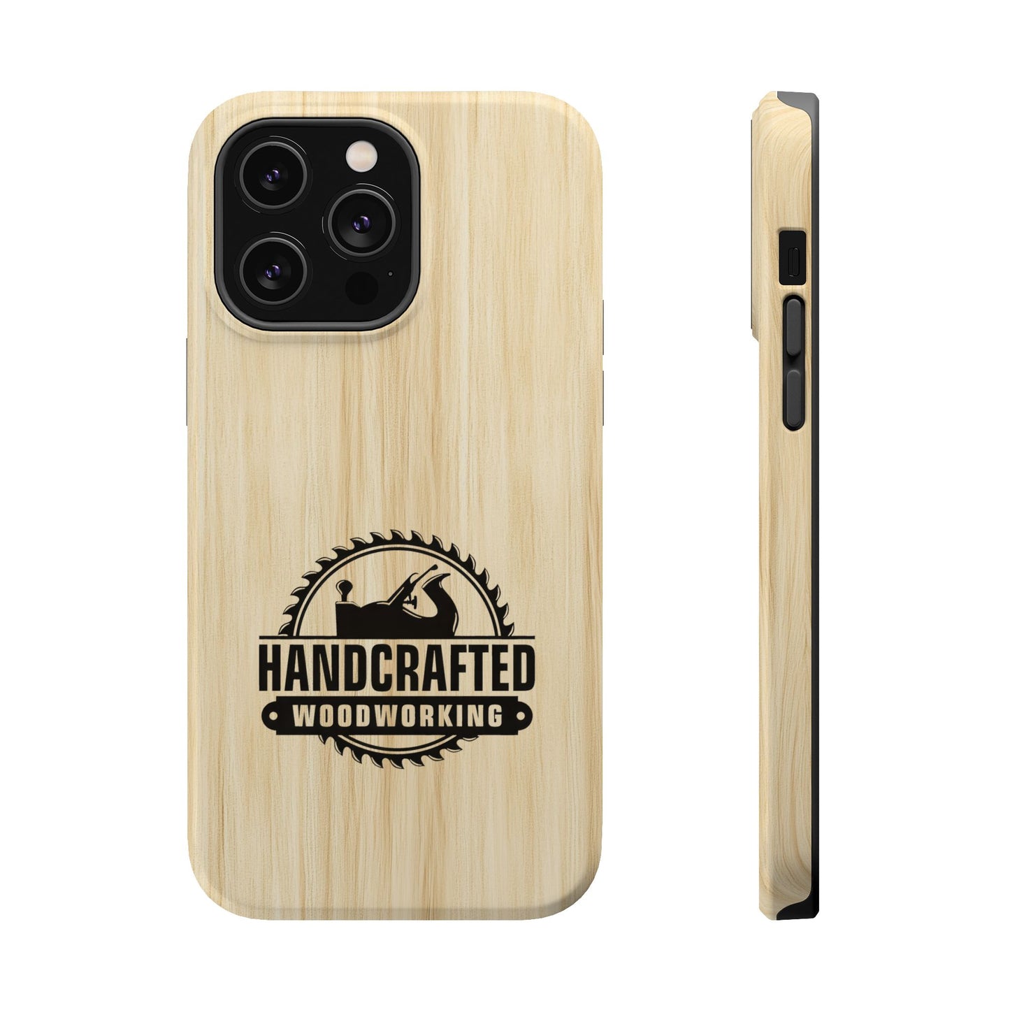 Handcrafted Woodworking Logo Magnetic Phone Cases