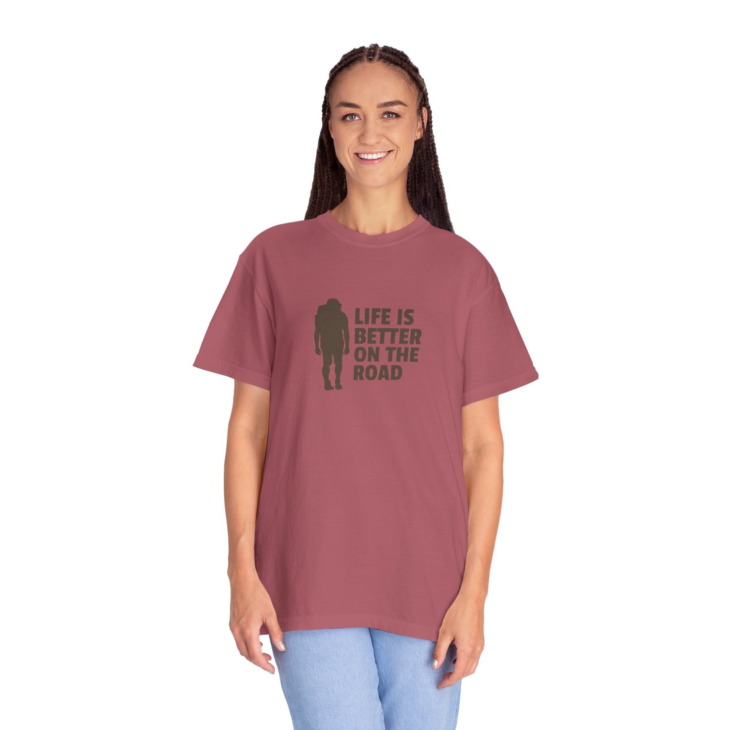 Life Is Better On The Road Unisex Garment-Dyed T-shirt