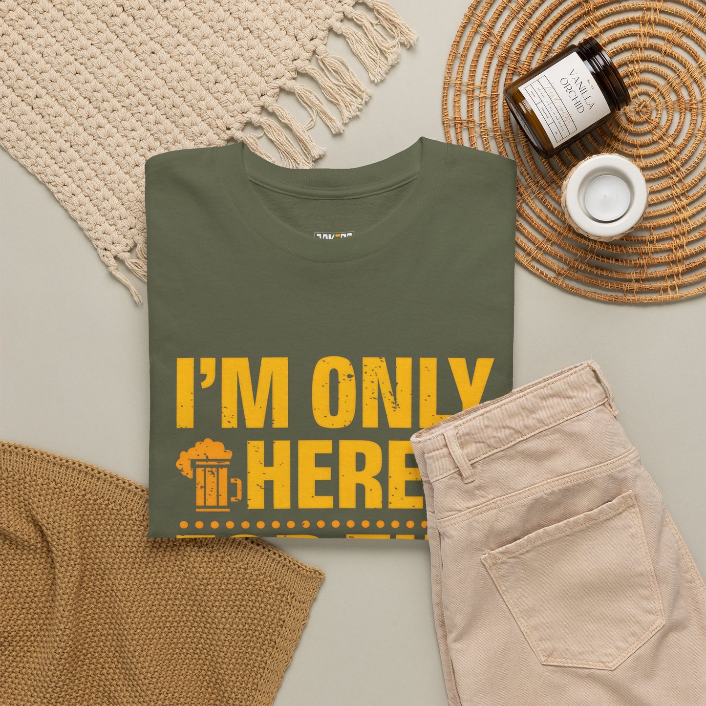 Funny Beer Slogan Tee, I'm Here For The Beer