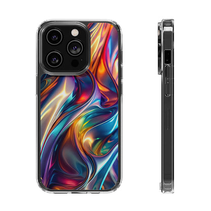 Colorful Clear Case for iPhone – Abstract Art Design