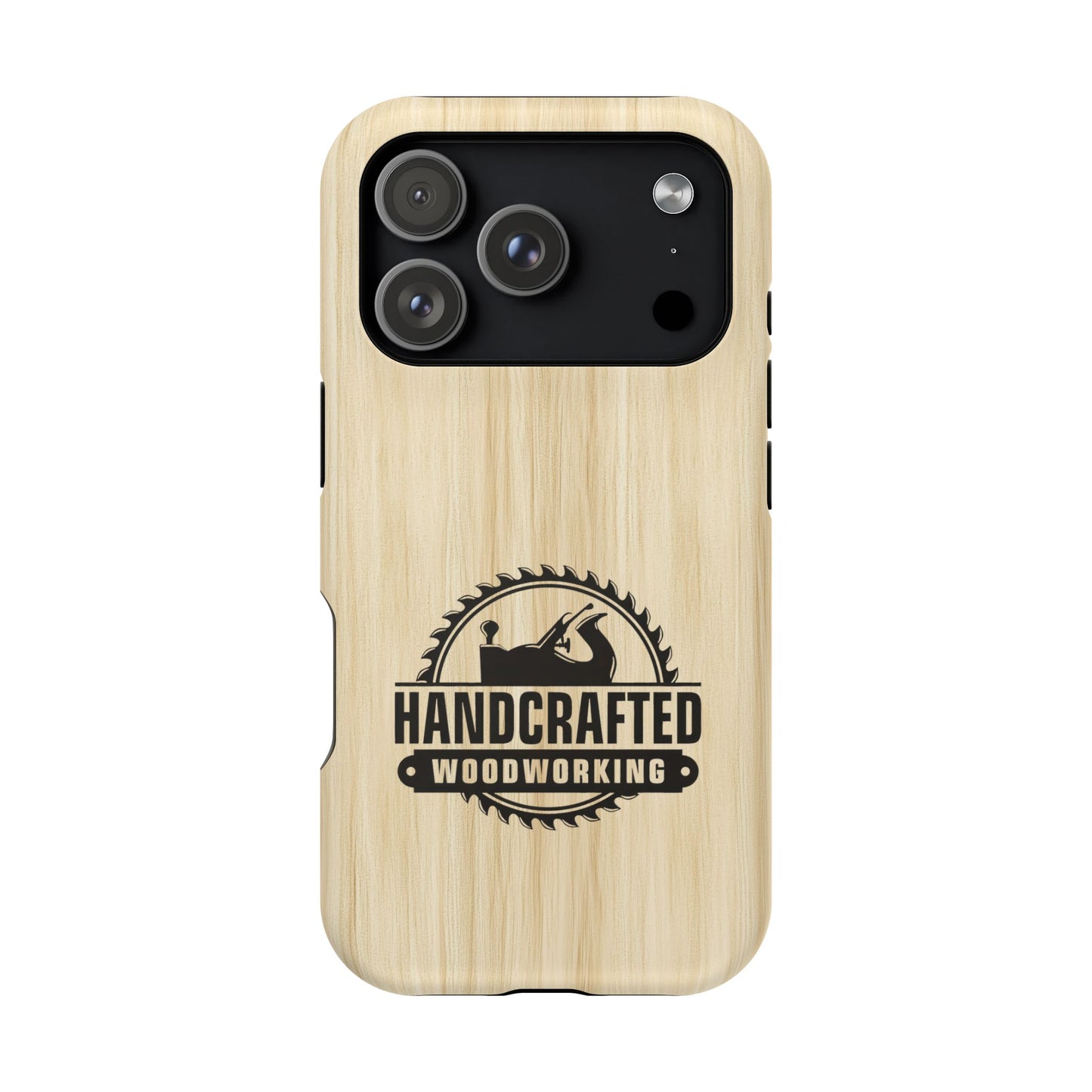 Handcrafted Woodworking Logo Magnetic Phone Cases