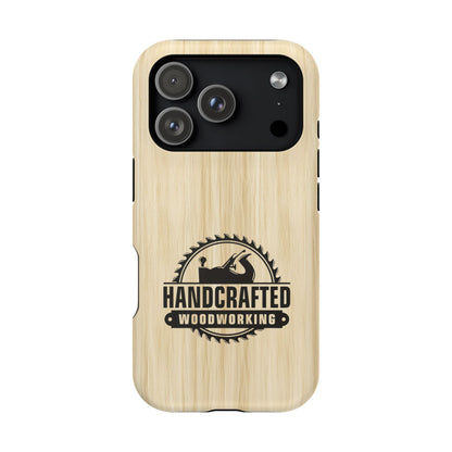 Handcrafted Woodworking Logo Magnetic Phone Cases
