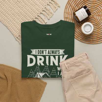 Camping Drinking Unisex Heavy Cotton Tee - Perfect Gift for Outdoor Enthusiasts