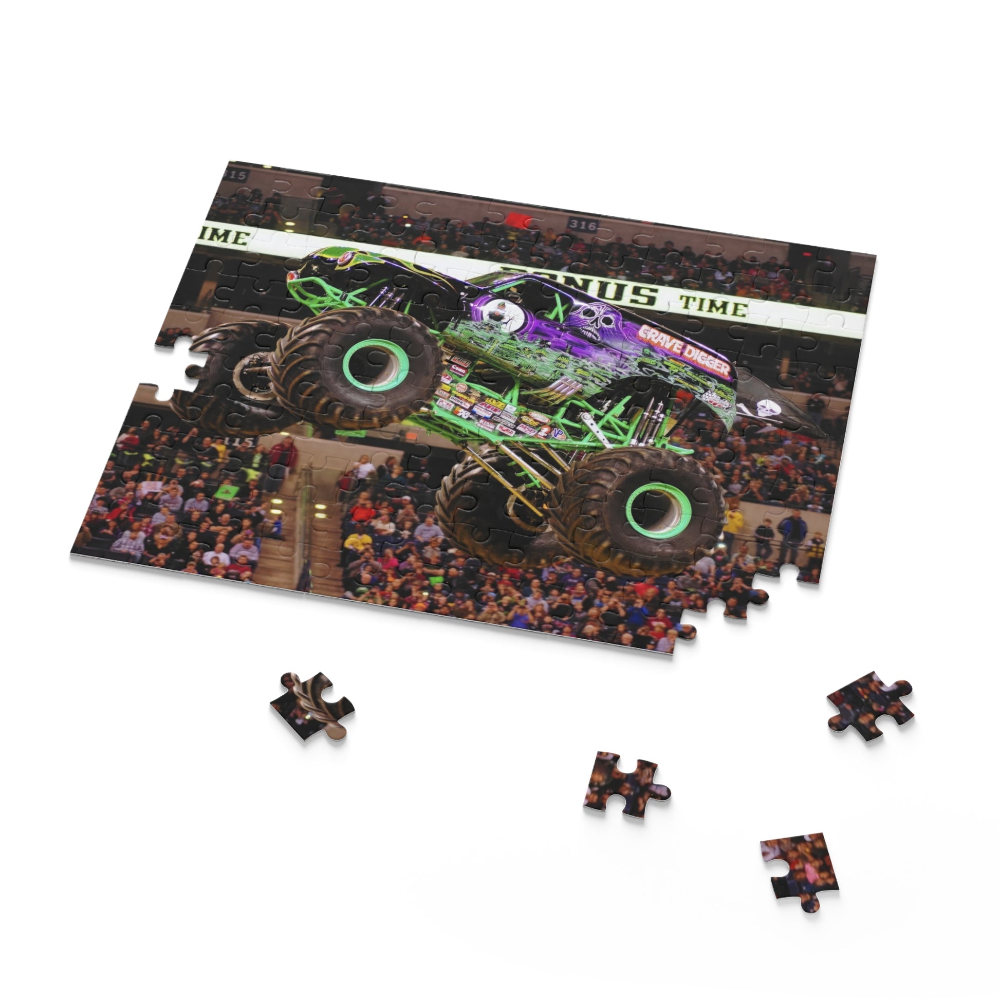Grave Digger Monster Truck Puzzle - 120, 252, or 500-Piece Fun for Kids & Adults