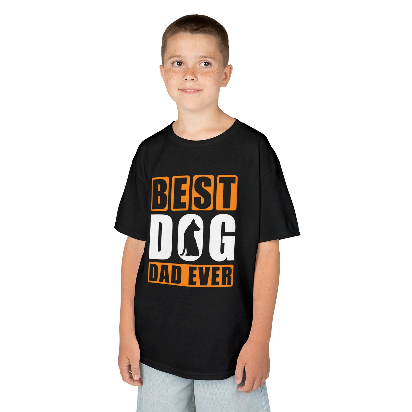 Kids Heavy Cotton™ Tee - Best Dog Dad Ever Design