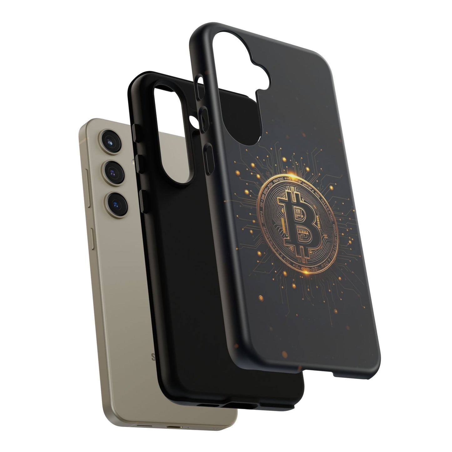 Bitcoin Samsung Tough Case for Smartphones, Crypto Lover Phone Accessory
