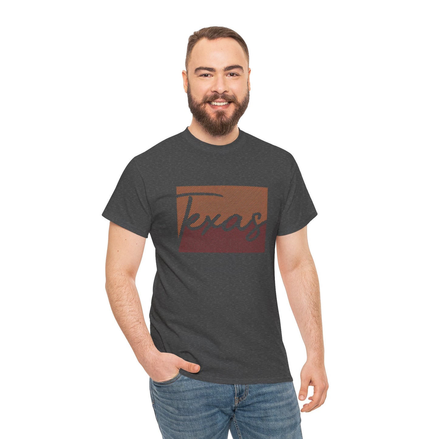 Texas Unisex Heavy Cotton Tee - Retro Style Tee for Texas Lovers