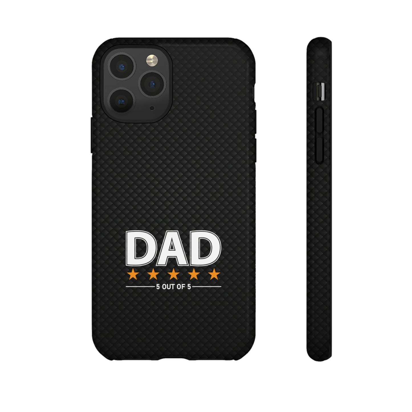 5-Star Dad iPhone Case - Tough Black Cover for Father's Day