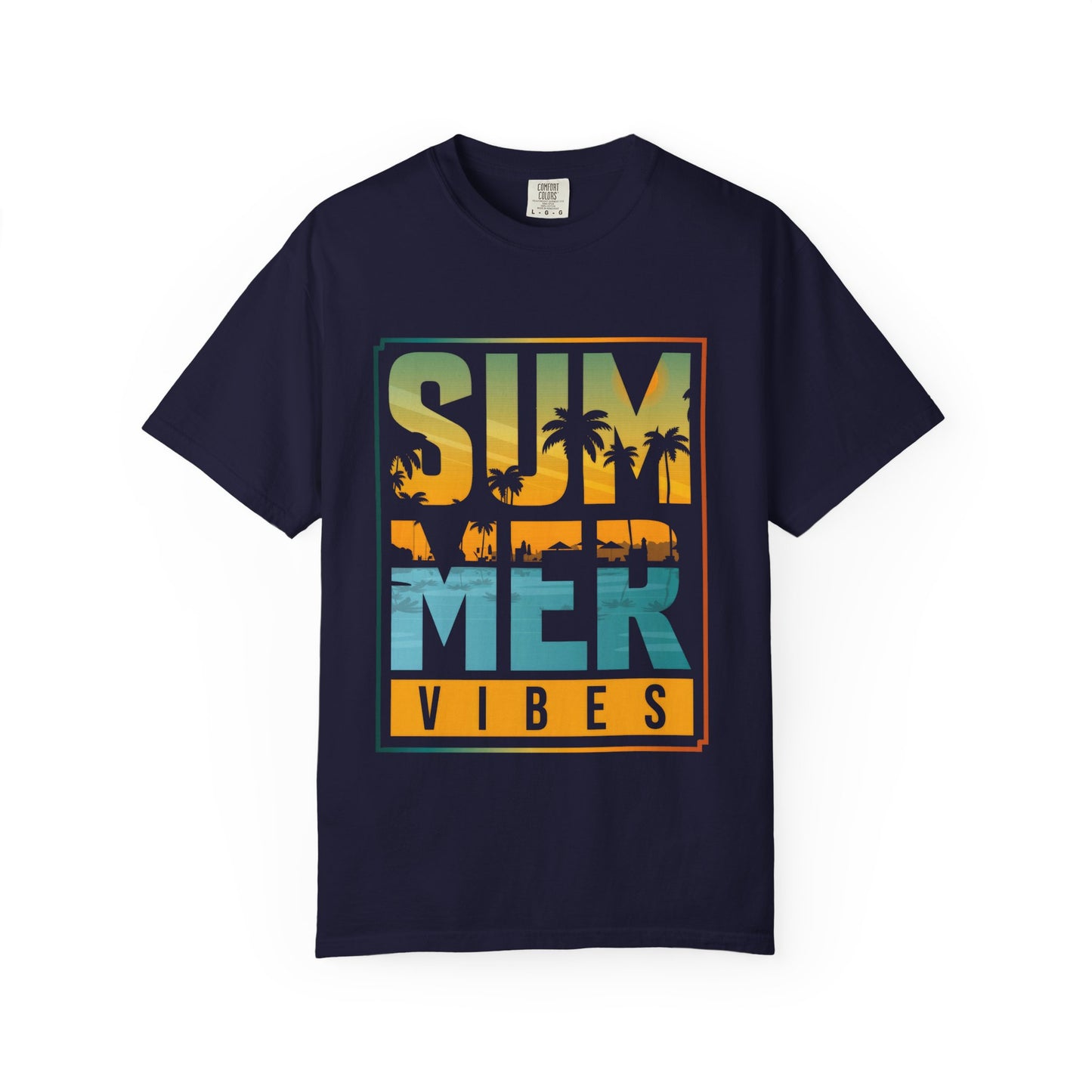 Unisex Summer Vibes T-Shirt - Garment-Dyed Tee for Beach Lovers & Vacation Fun