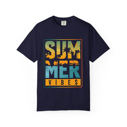 Unisex Summer Vibes T-Shirt - Garment-Dyed Tee for Beach Lovers & Vacation Fun