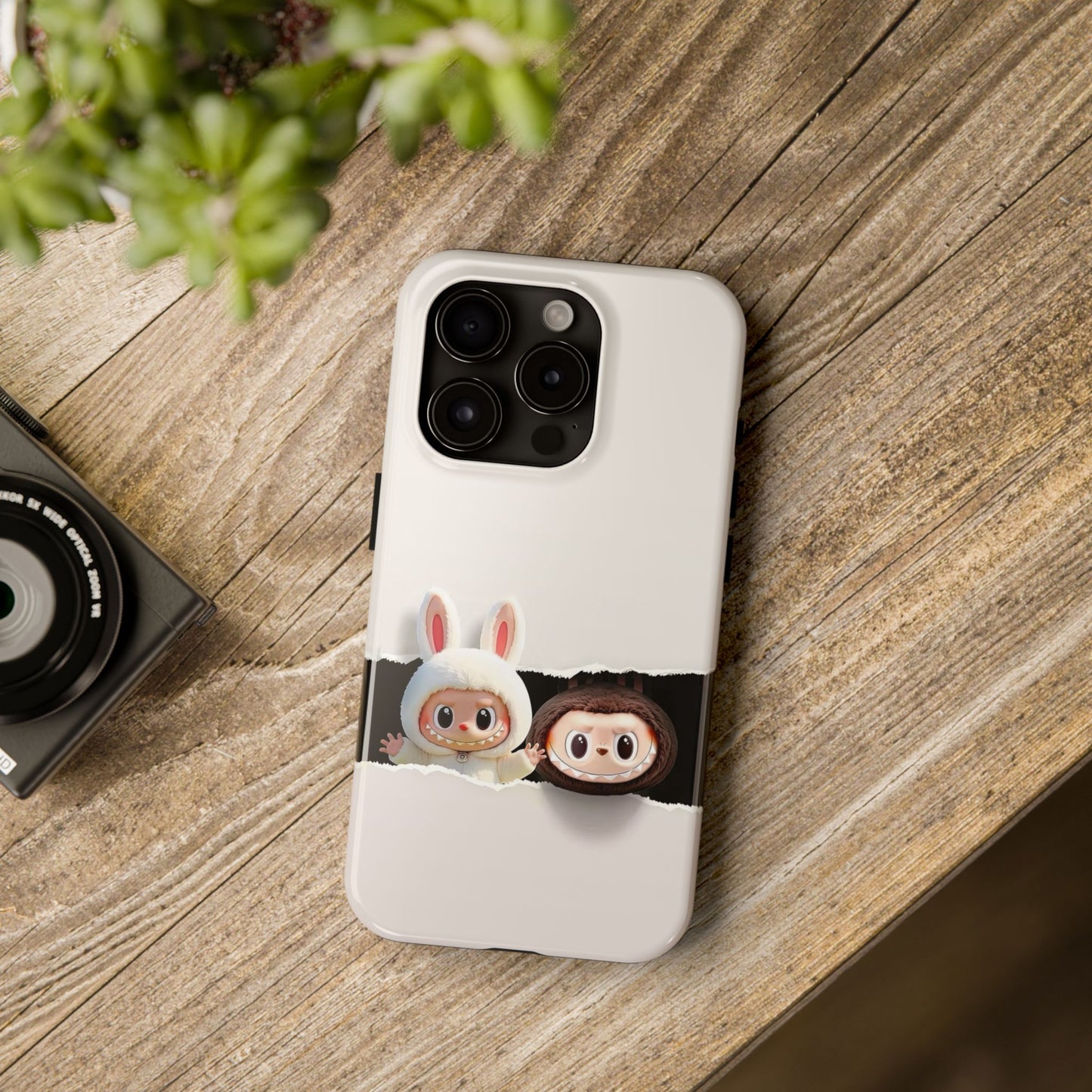 The Monsters Tough Case for iPhone Models and Variations – Dual Layer Protective Cover, Playful Design, Cute Mobile Accessory
