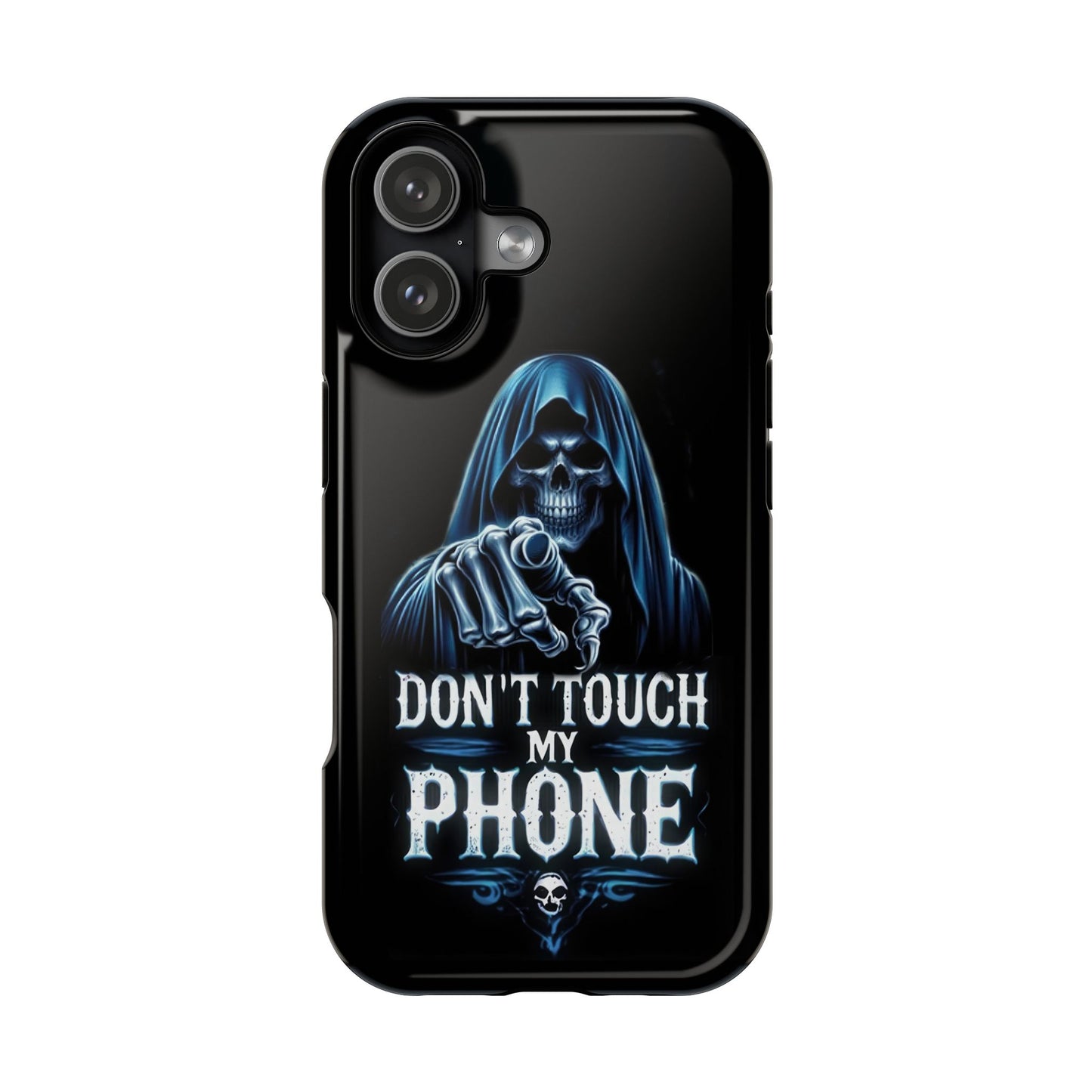 Gothic Magnetic iPhone Case: Don't Touch My Phone