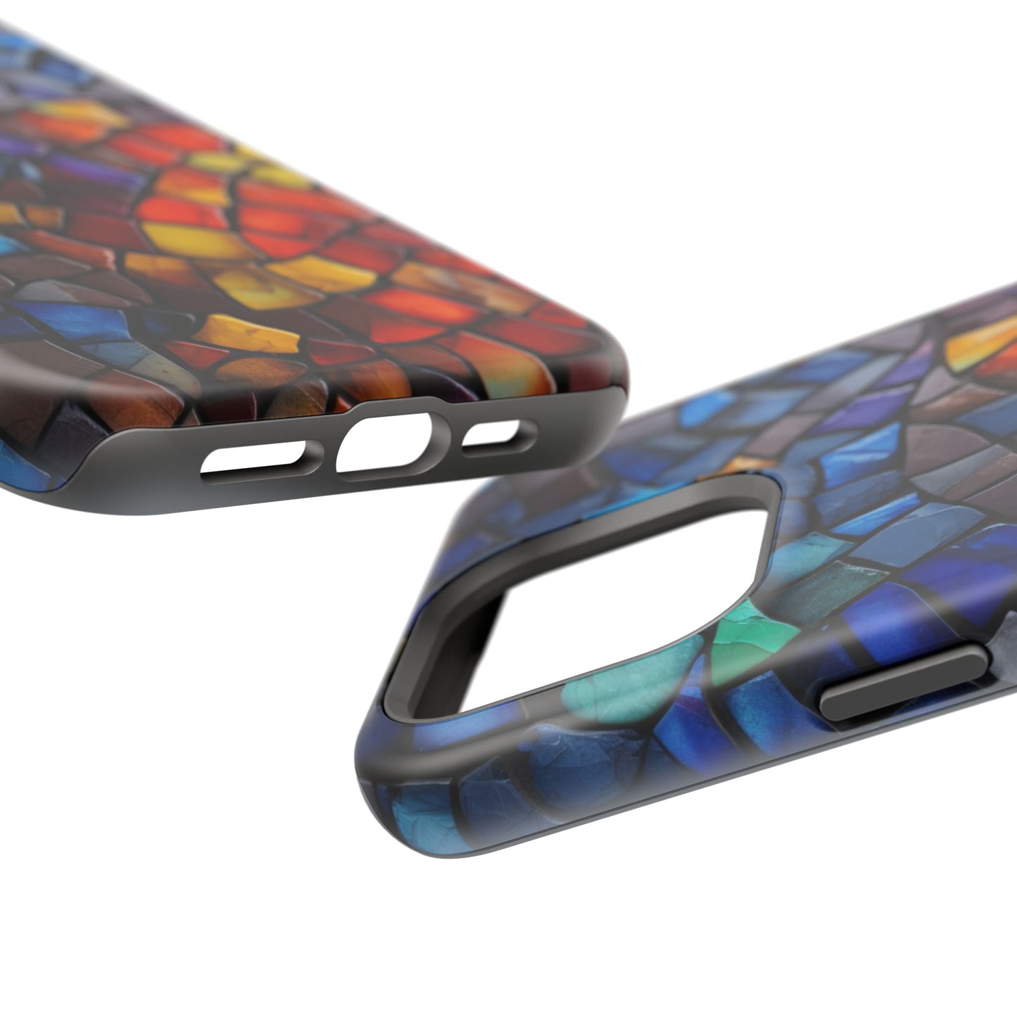 Stained Glass Impact-Resistant Phone Case, Colorful Phone Cover
