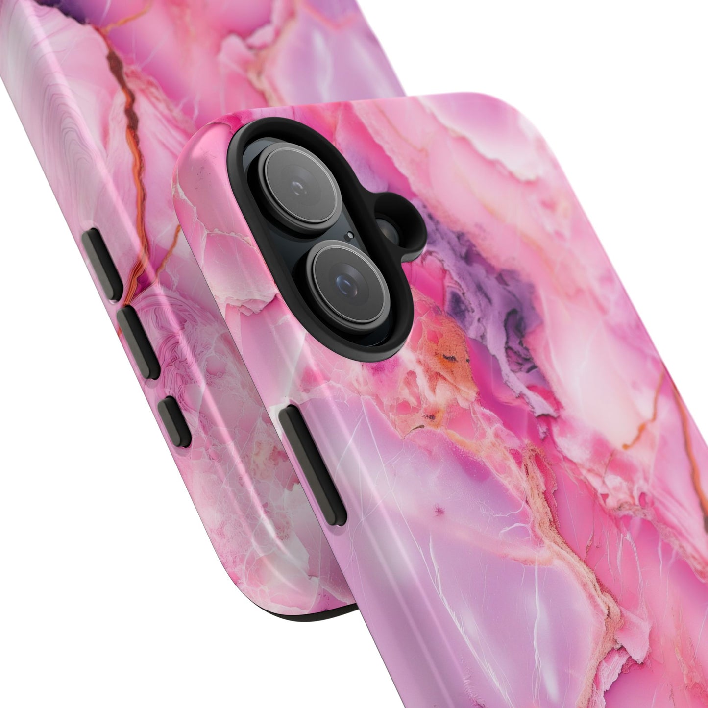 Pink Marble Tough Cases for iPhone, Stylish Protective Covers