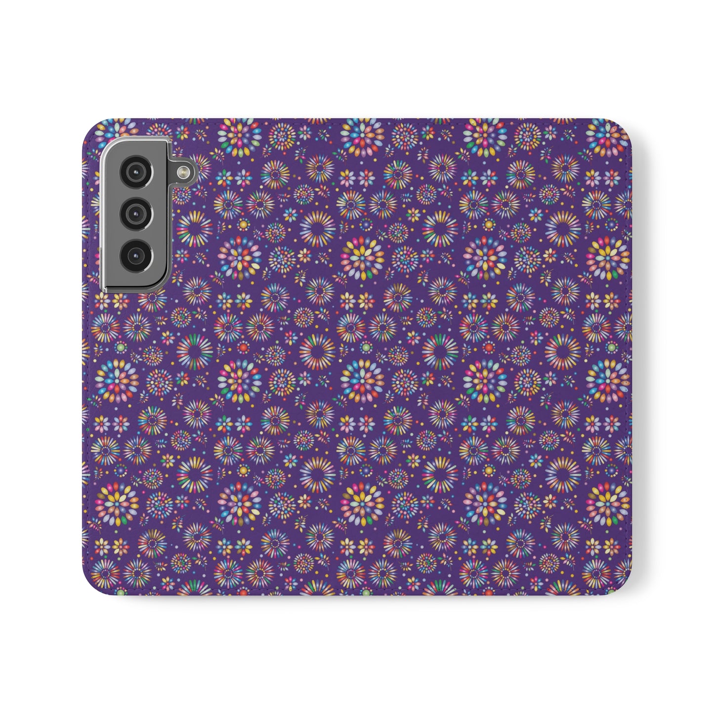 Vibrant Vibes Flip Cases / Purple