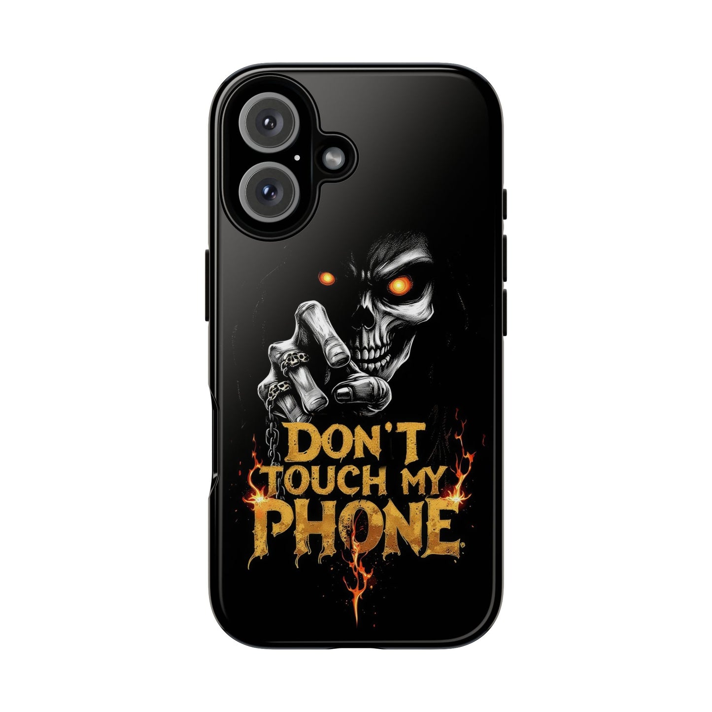 Skull iPhone Tough Cases, Don't Touch My Phone