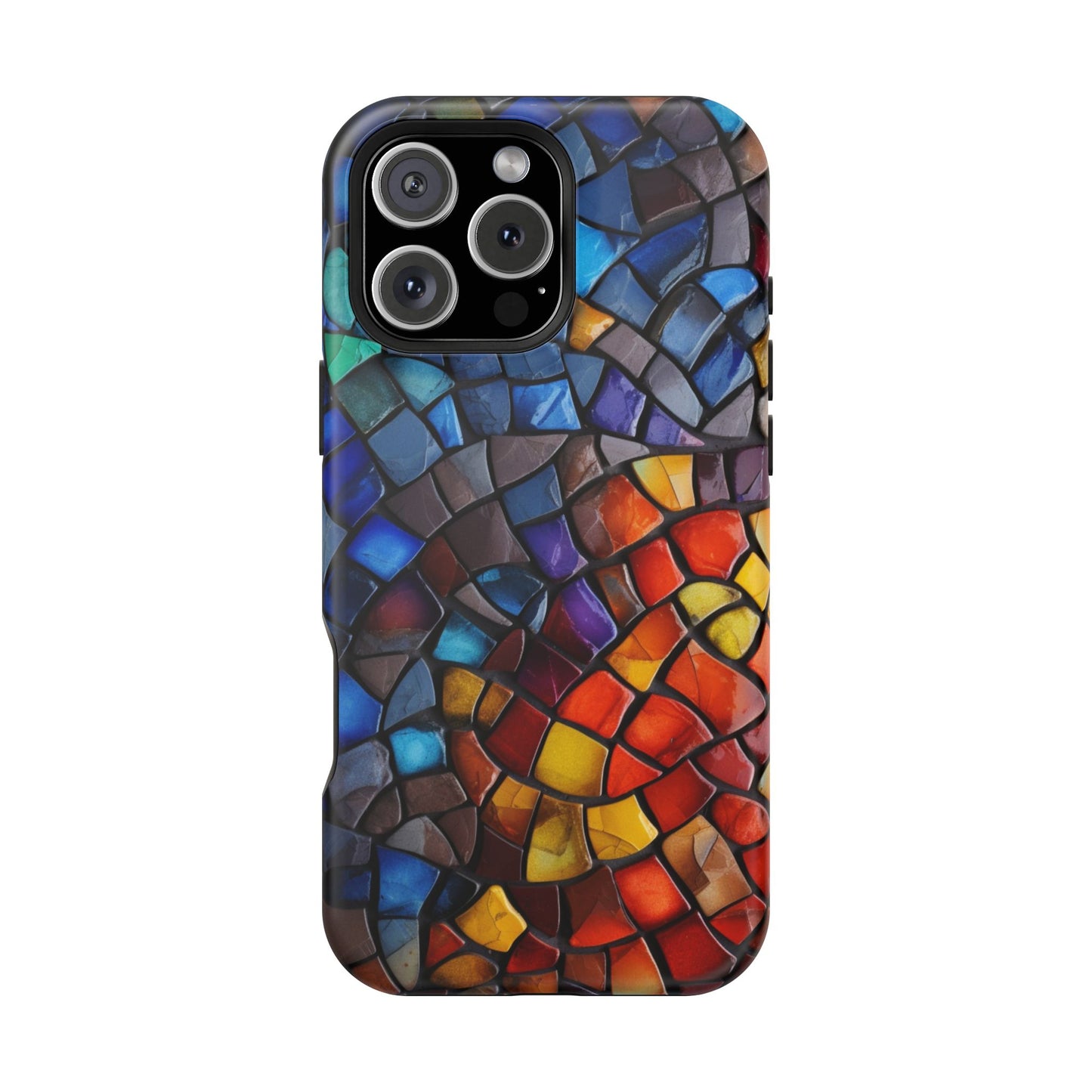 Stained Glass Impact-Resistant Phone Case, Colorful Phone Cover