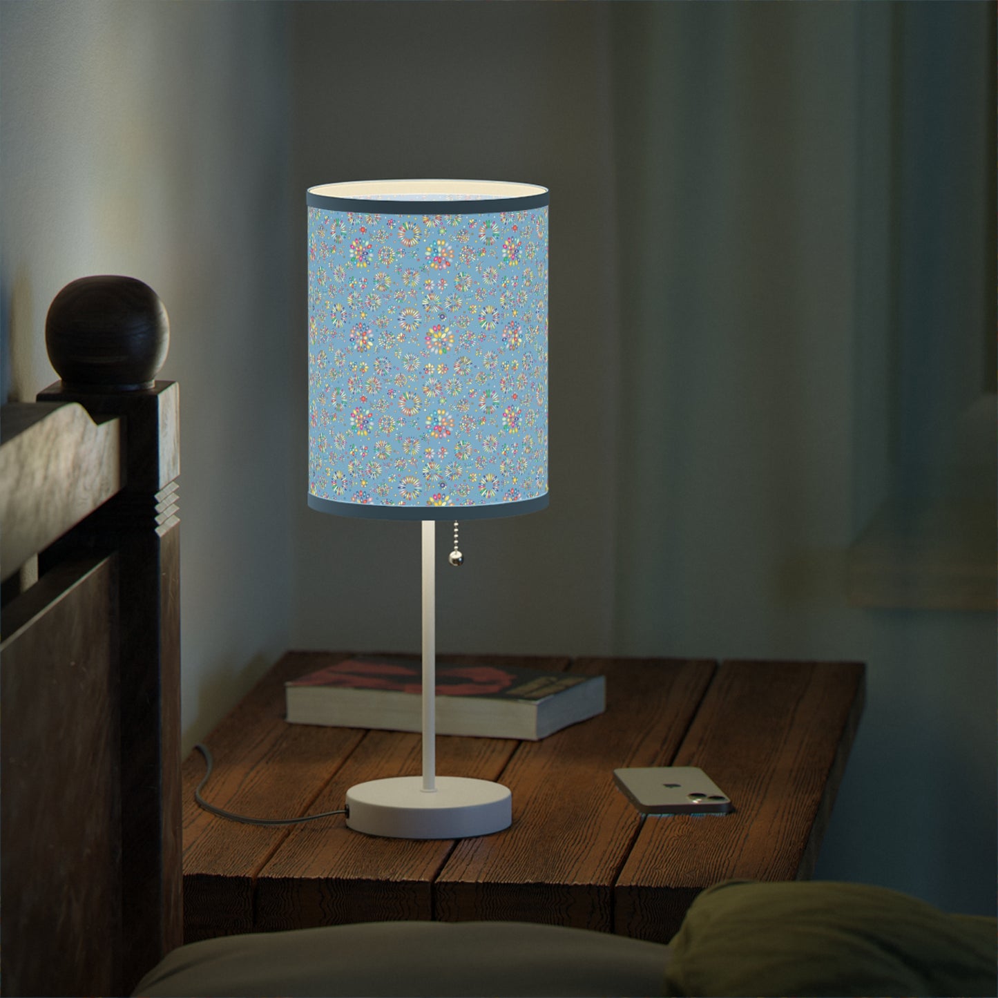 Vibrant Vibes: Happy Color Lamp on a Stand, US|CA plug / Light Blue