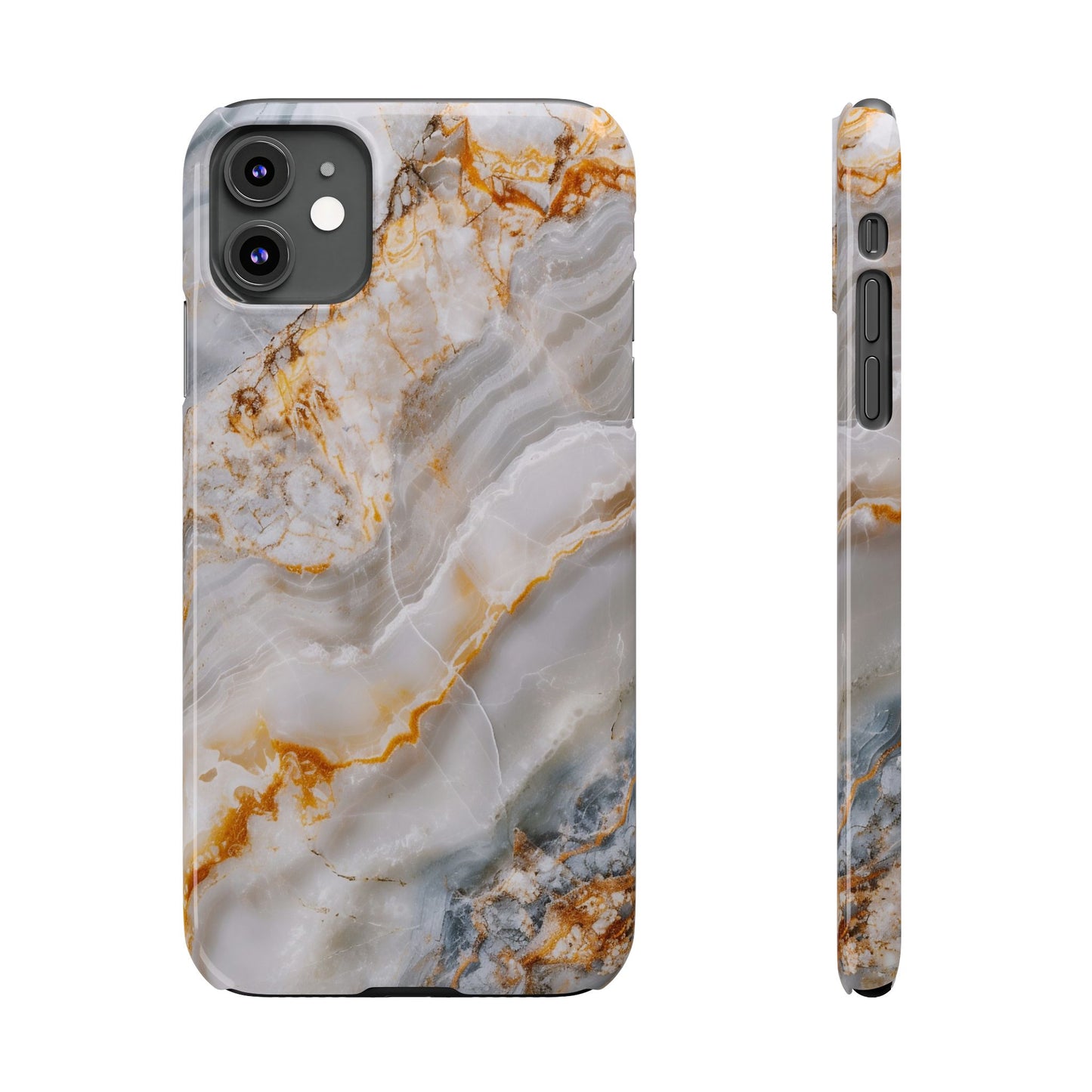 Pure Elegance Marble Slim Phone Cases, Modern Tech Decor