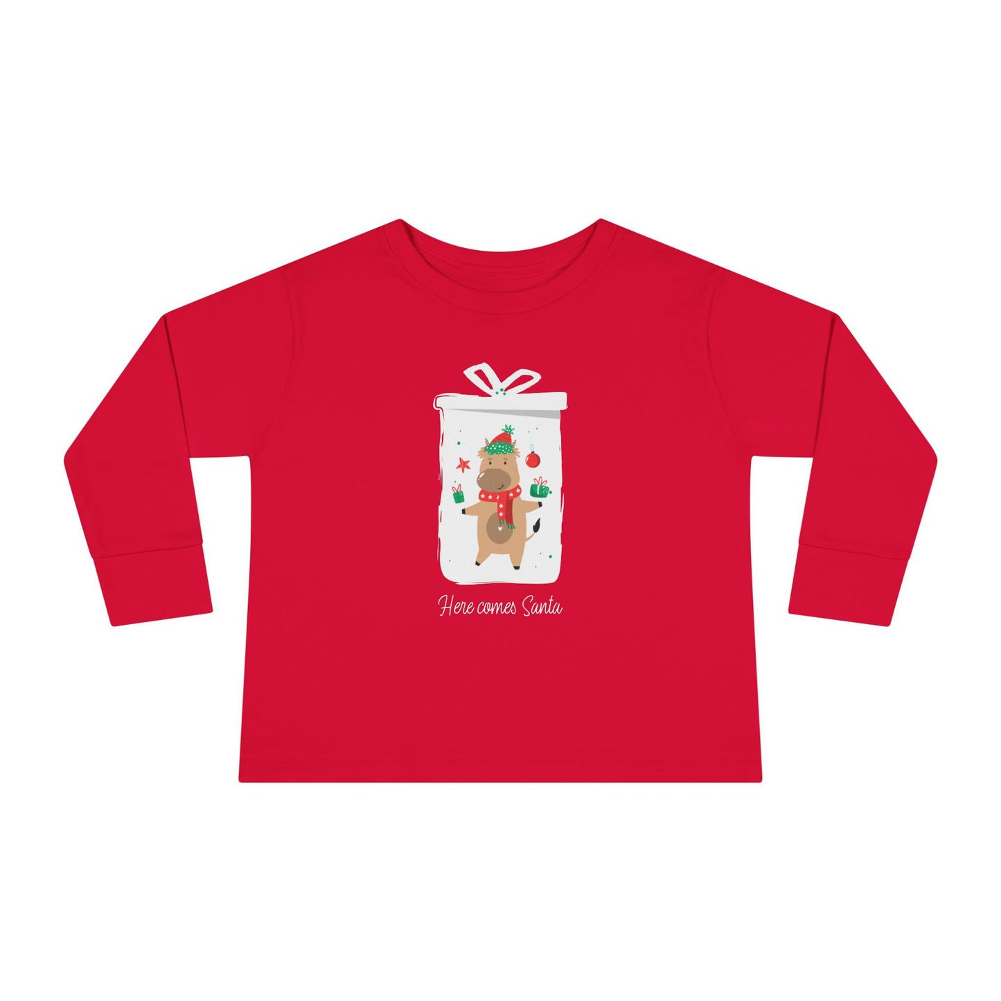 Here Comes Santa Toddler Long Sleeve Tee