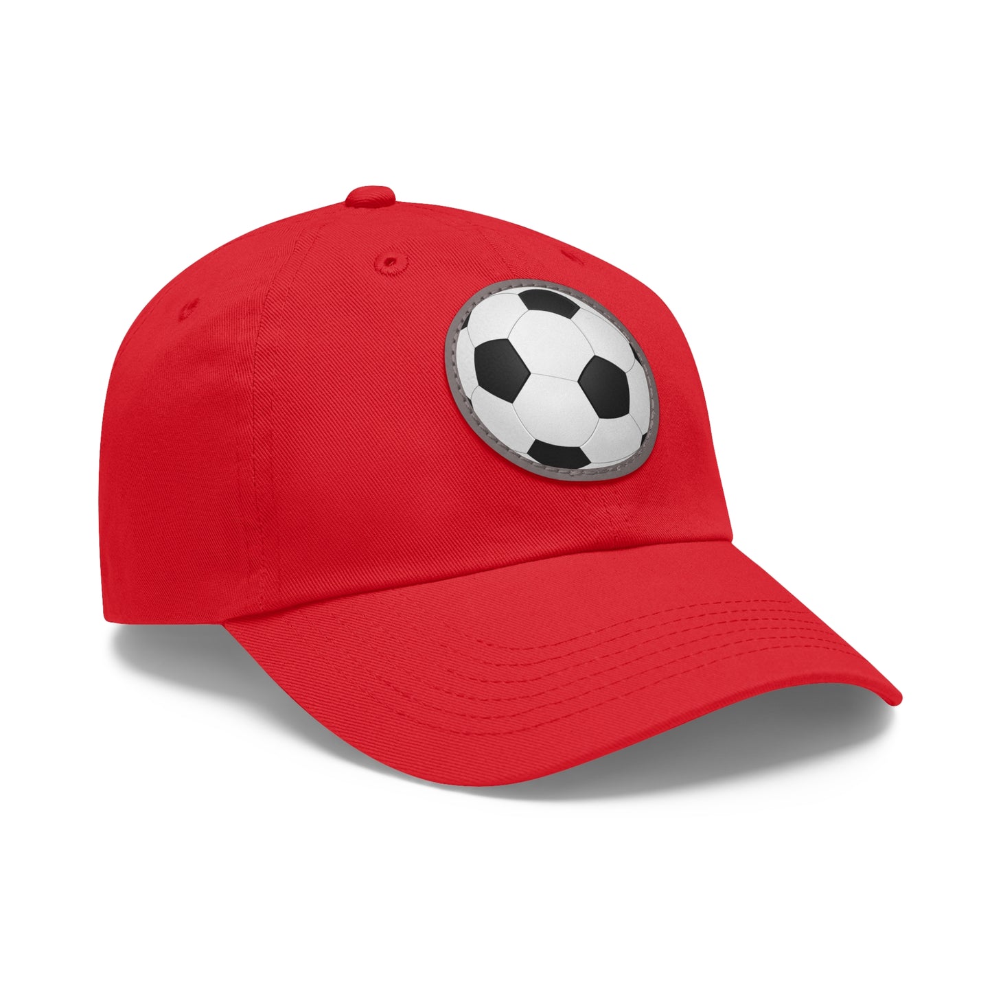 Soccer Dad Hat with Leather Patch (Round)