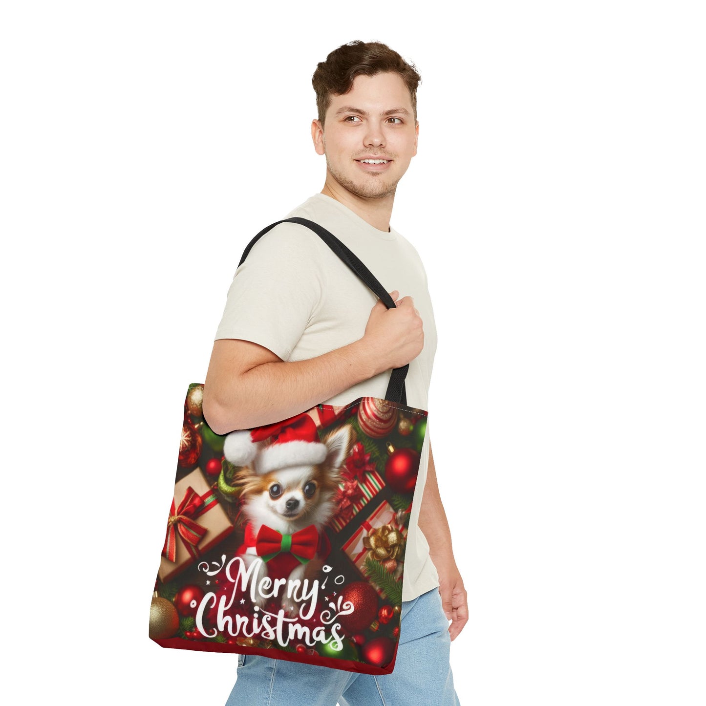 Merry Chihuahua Tote Bag (AOP)