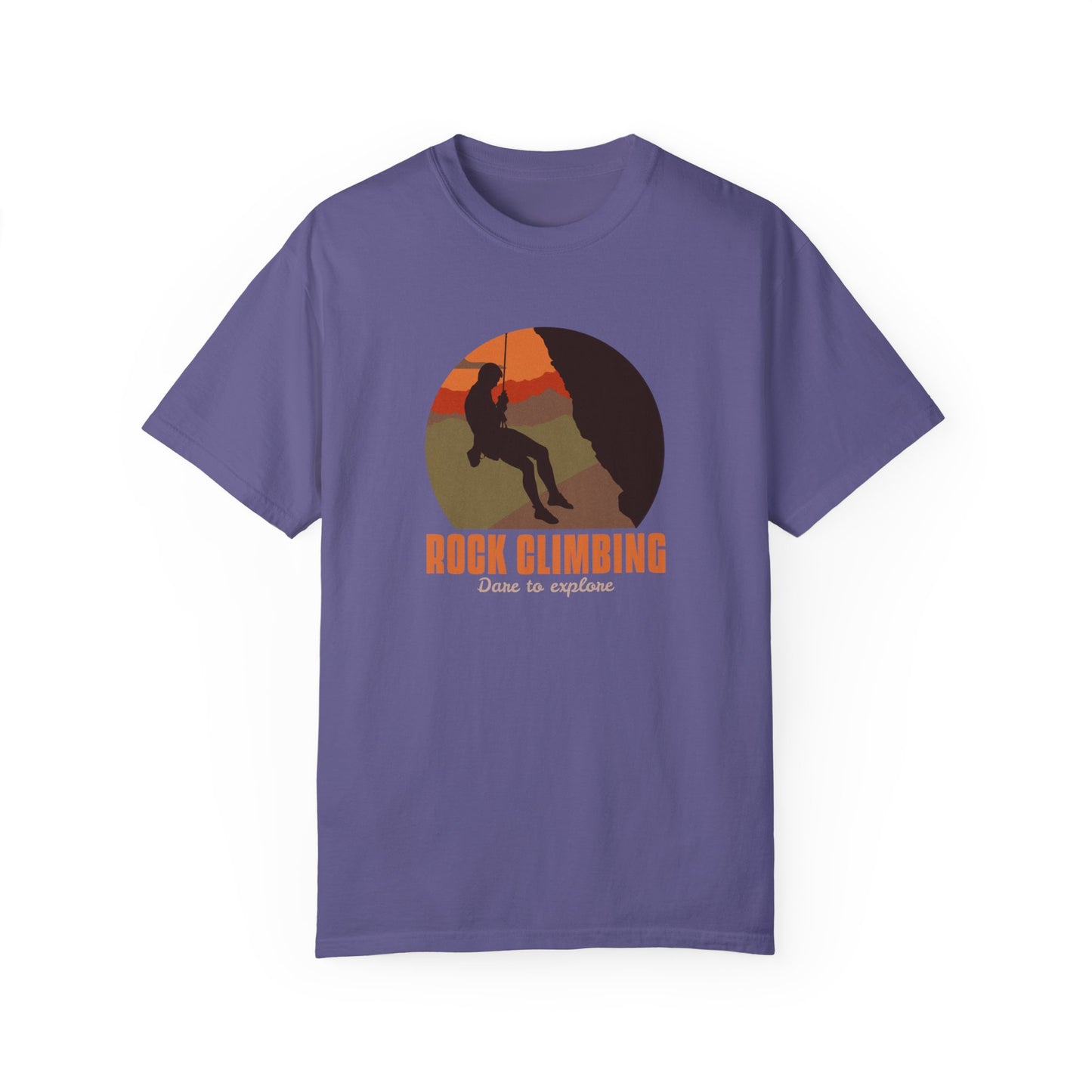 Rock Climbing Dare To Explore Unisex Garment-Dyed T-shirt