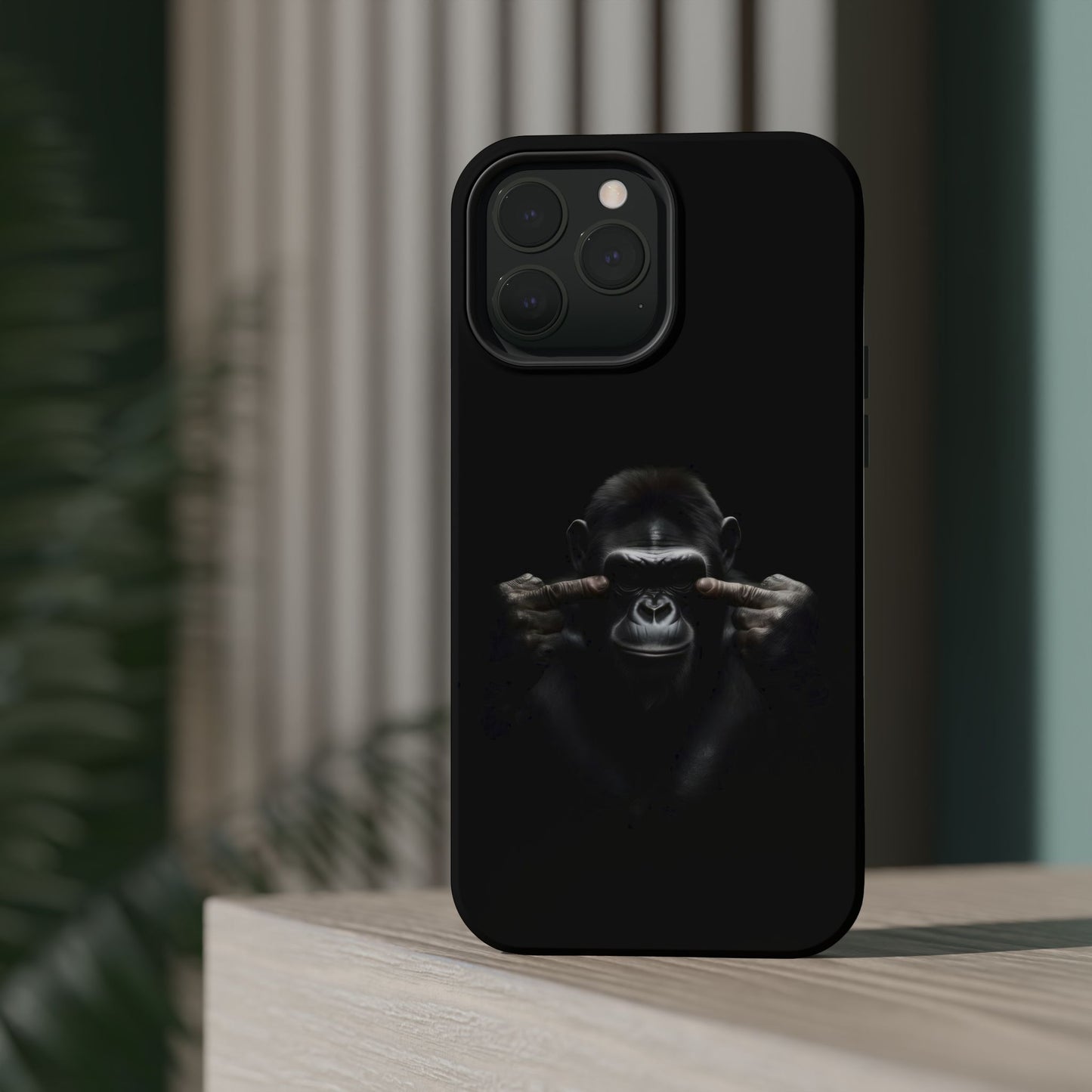 Edgy Gorilla Magnetic iPhone Case, Unique Cell Phone Cover