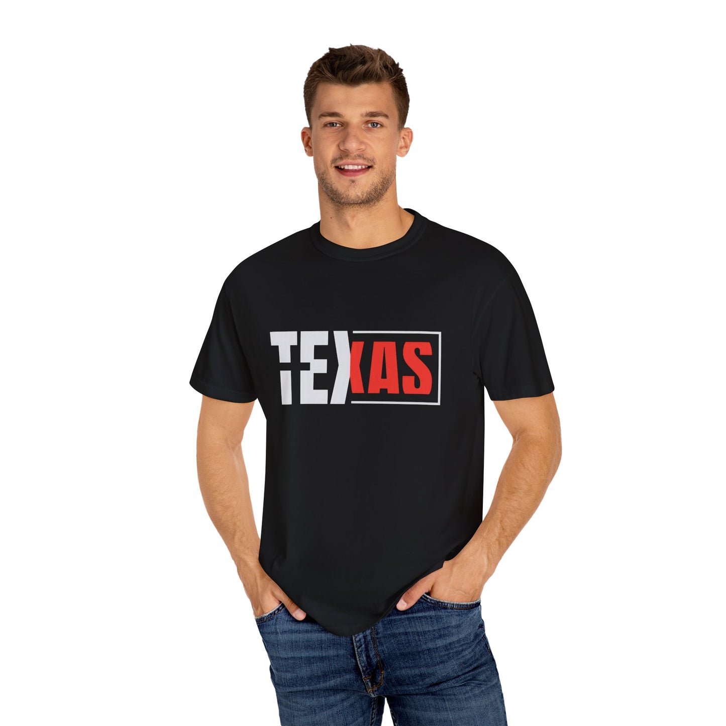 Texas Graphic Unisex Garment-Dyed T-Shirt - Casual Style for State Pride
